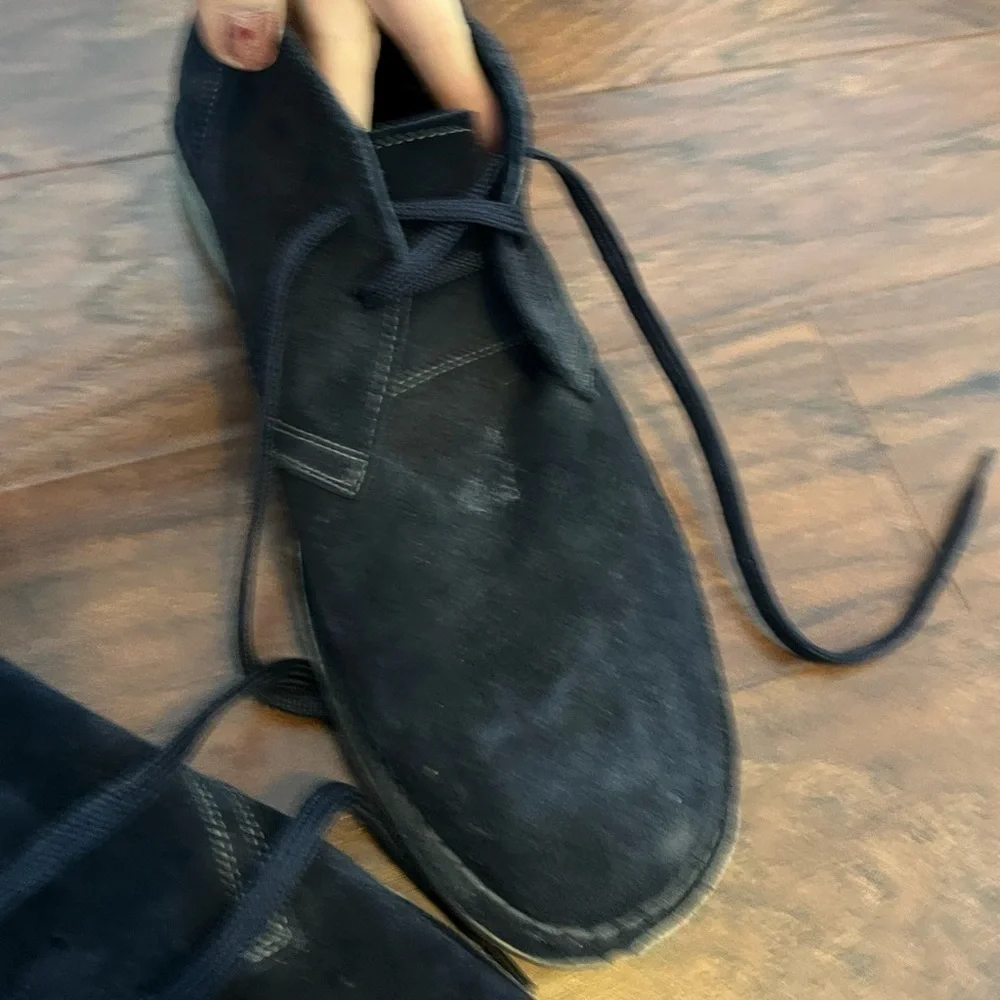 Men’s Navy Blue Suede Lace-up Work Shoes Size 13 Mirage